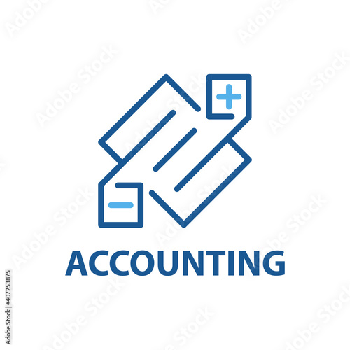 Vector logo of an accounting company, finance
