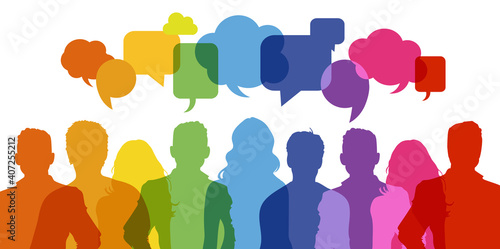 Dialogue group of diverse people