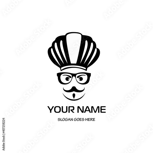 chef hat vector logo. chef hat logo vector illustration. restaurant logo. cooking logo
