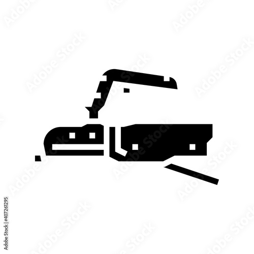 coupling mechanism trailer glyph icon vector. coupling mechanism trailer sign. isolated contour symbol black illustration