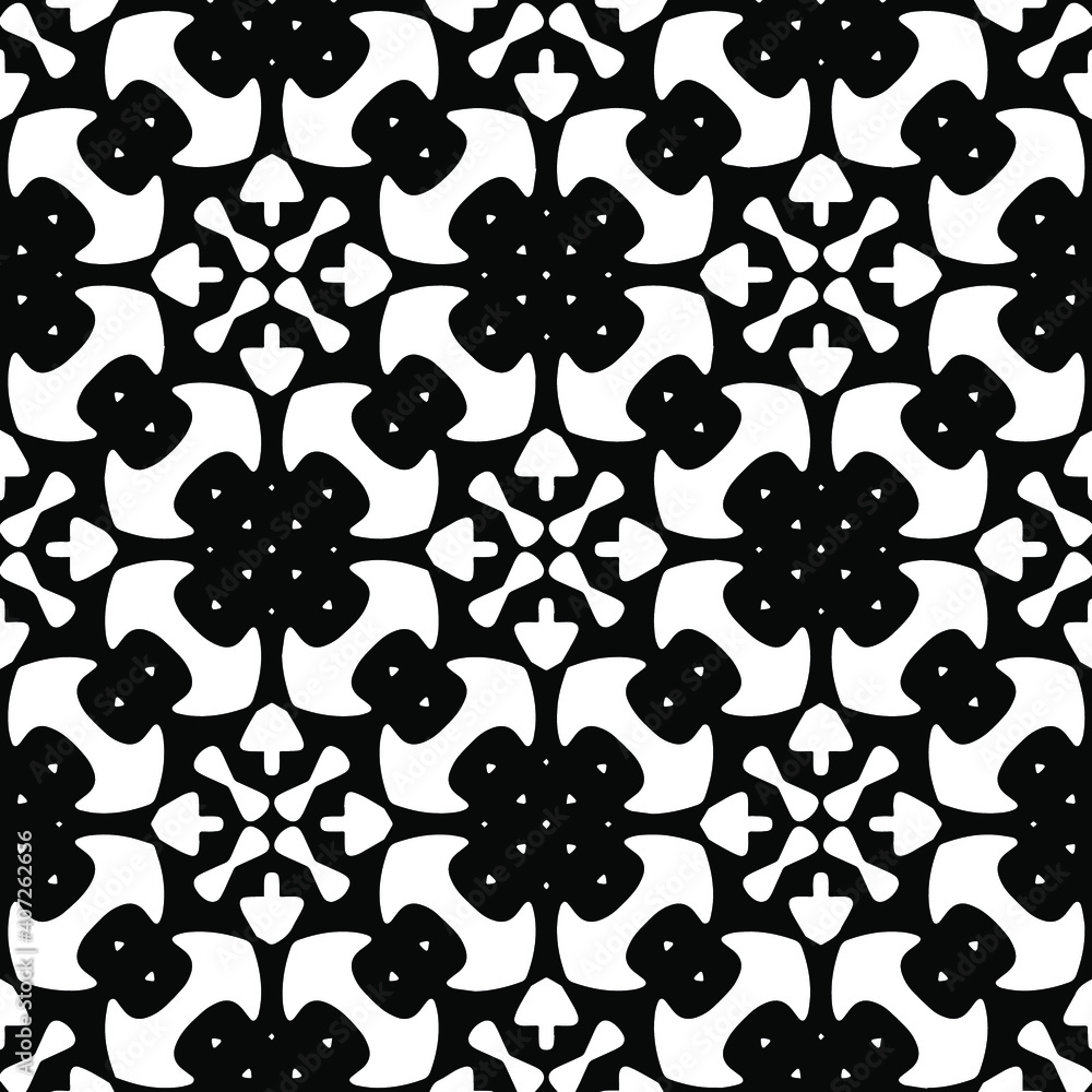  Black and white texture. seamless geometric pattern. 