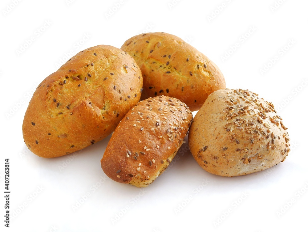various tasty rolls with grains for breakfast various tasty rolls with grains for breakfast