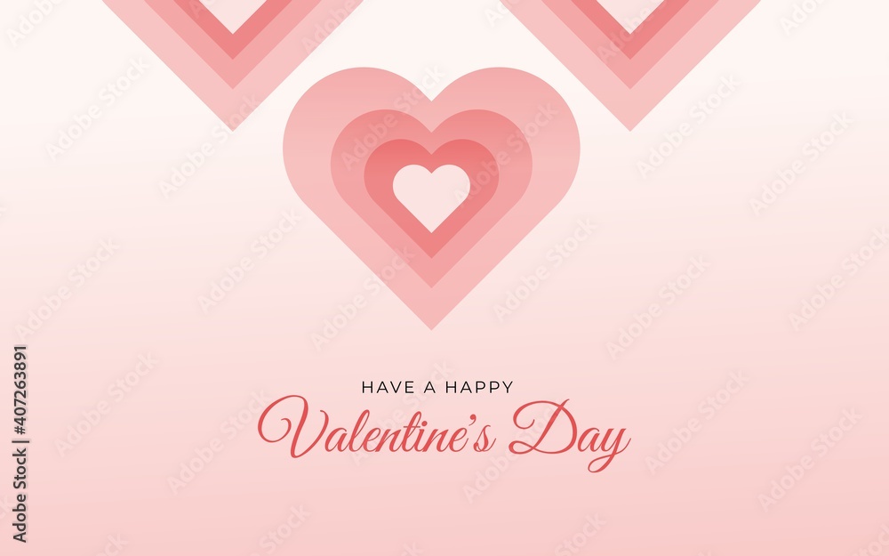 Valentine's day background with paper elements in shape of heart ...