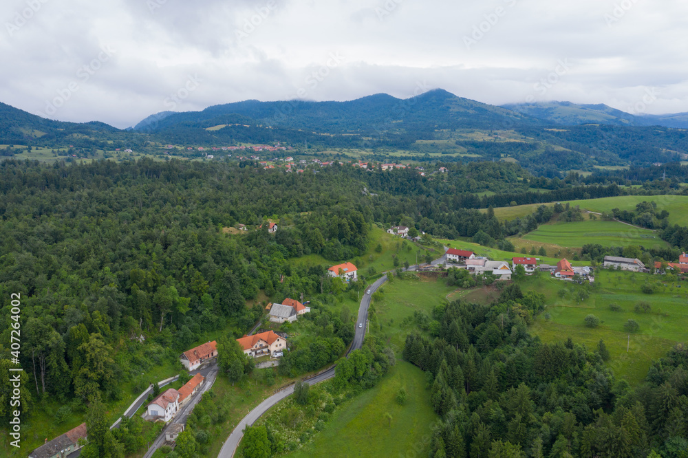 Beautiful aerial views of Slovenia