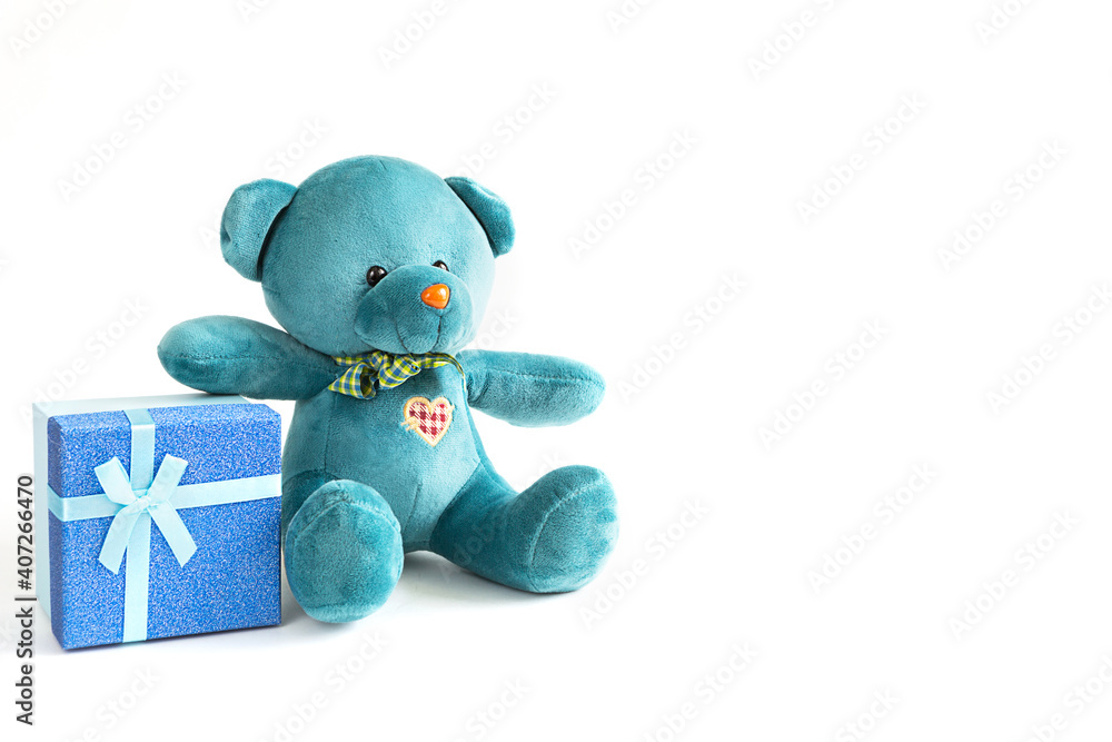 turquoise teddy bear