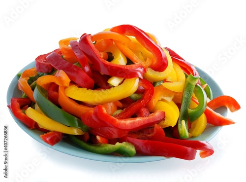 multicolor sweet peppers for eating and salad