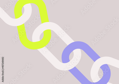 An abstract chain links pattern, simple background, safety