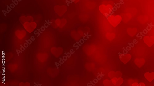 abstract valentine background with bokeh and Hearts	
