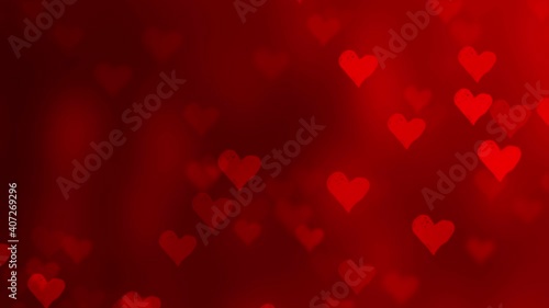 abstract valentine background with bokeh and Hearts	
