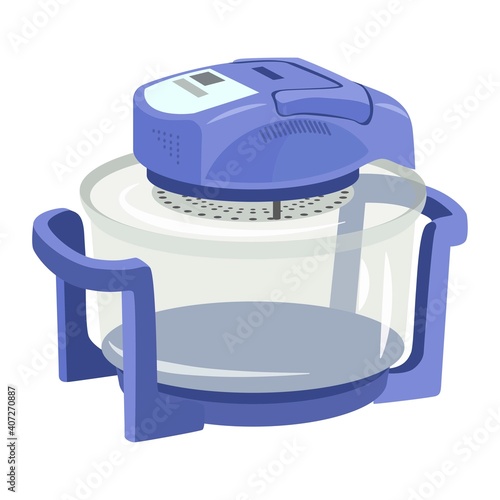 Household appliances for the kitchen.Air grill, deep fryer. The management of the household. Vector illustration. 