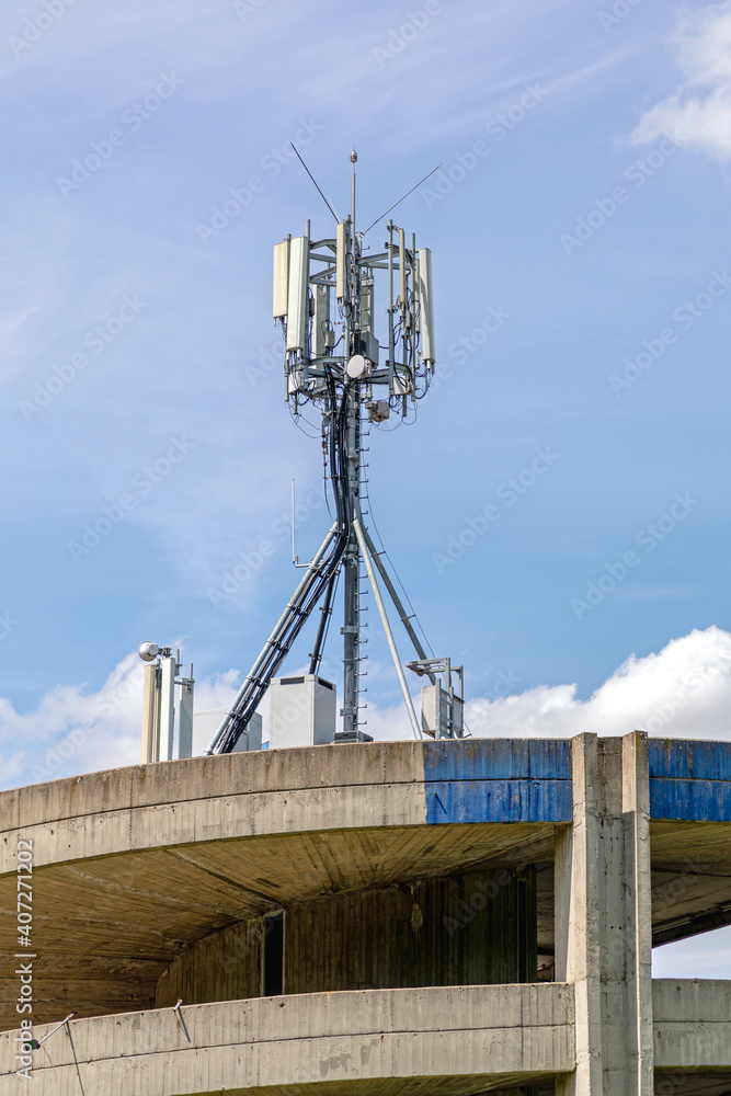 Cell Tower at Spiral Parking Ramp