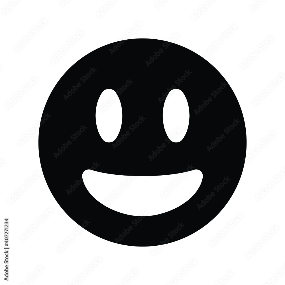 Simple emoticon emoji smile laugh face icon vector Simple emoticon emoji smile laugh face icon vector