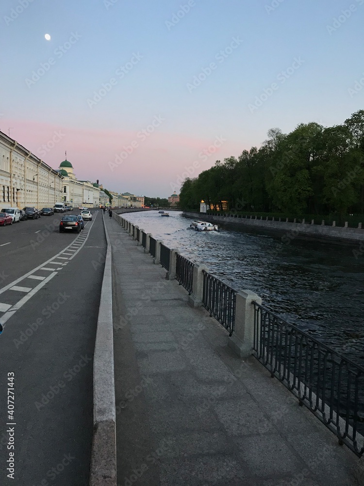embankment over the river