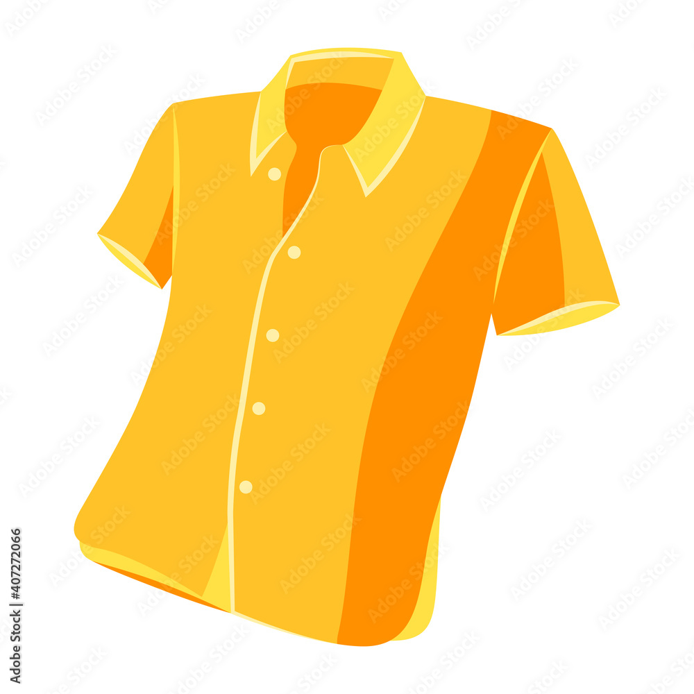 Illustration of male yellow shirt. Illustration of male yellow shirt.