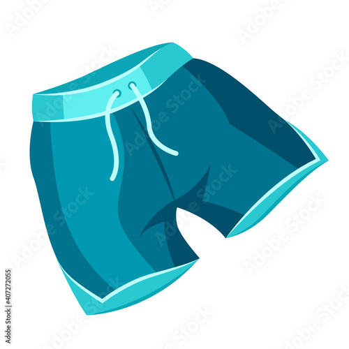 Illustration of male swimming shorts.