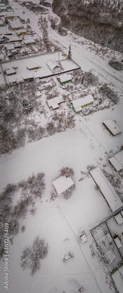 aerial photography of the Penza region rural area in winter aerial photography of the Penza region rural area in winter