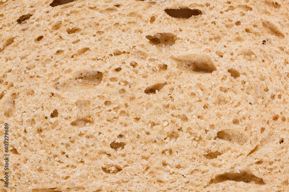 Fresh bread texture. Studio macro photography.