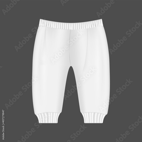 Babies White pants, trouser Vector Mockup Premium vector