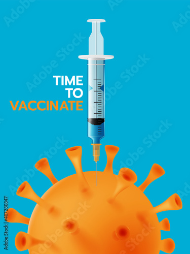 Coronavirus vaccine vector background.