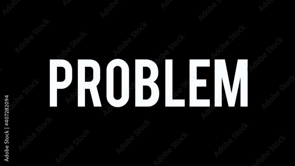 Glitched text problem design motion graphic. Distorted glitch style modern background. Available in 4K FullHD video render footage Glitched text problem design motion graphic. Distorted glitch style modern background. Available in 4K FullHD video render footage