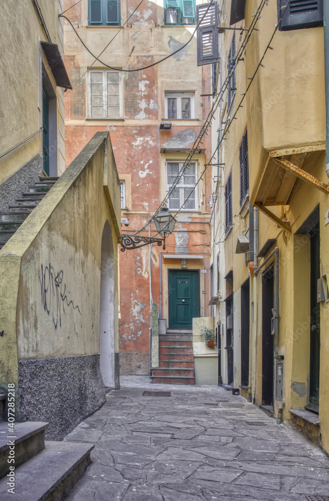 Alleyway of Camogli in Liguria