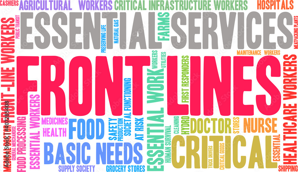 Front Lines word cloud on a white background. Front Lines word cloud on a white background.