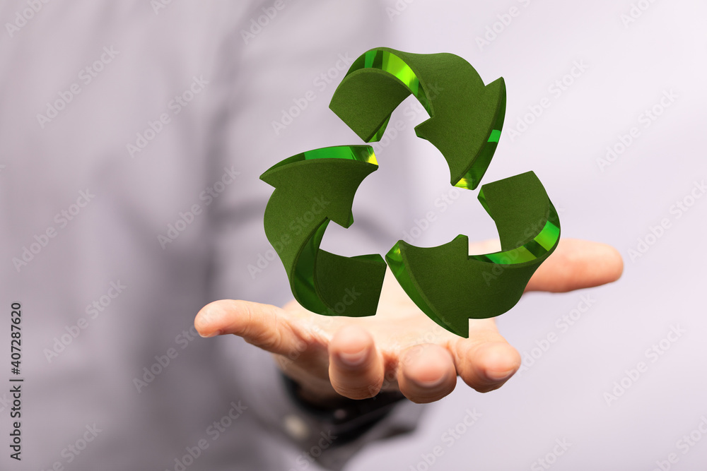 Concept of recycling - 3d rendering ecology Concept of recycling - 3d rendering ecology