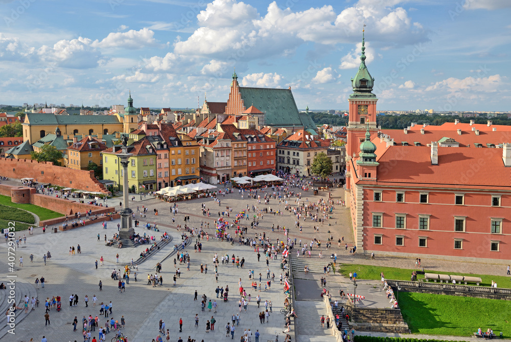 Warsaw, Poland - view of the city.	 - obrazy, fototapety, plakaty 
