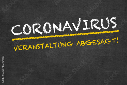 Coronavirus-Veranstaltung abgesagt