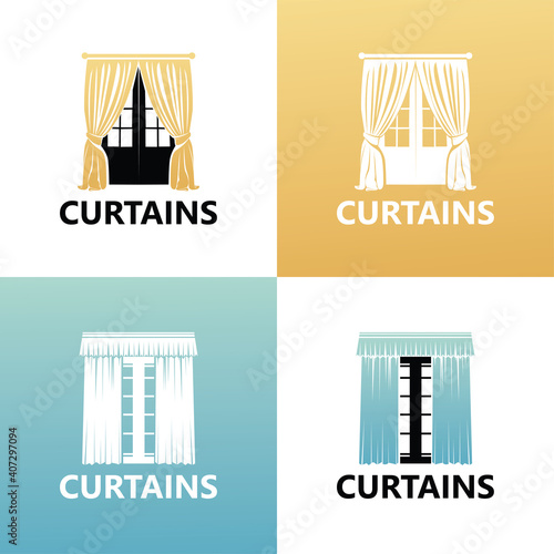 Set curtain logo template design