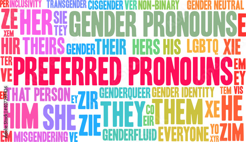 Preferred Pronouns Word Cloud