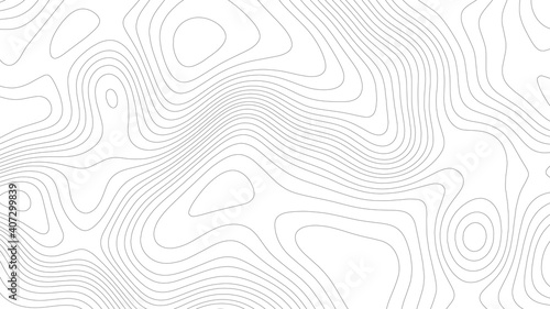 Topographic map. Geographic mountain relief. Abstract lines background. Contour maps. Vector illustration. photo