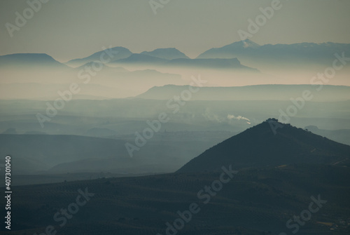 Mountain ranges in Córdoba, Andalusia.