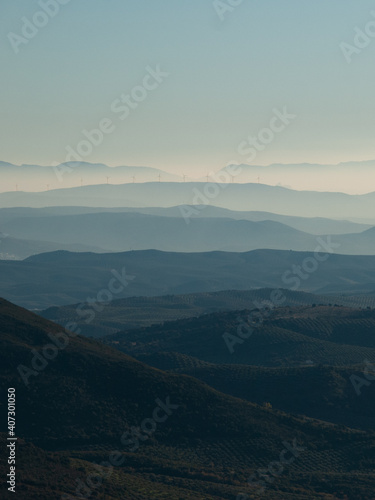 Mountain ranges in Córdoba, Andalusia.