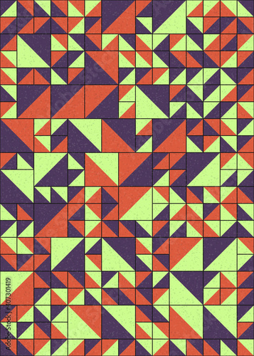 Abstract Geometric Pattern generative computational art illustration