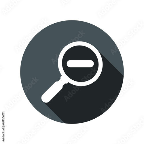 Zoom out icon with minus symbol.