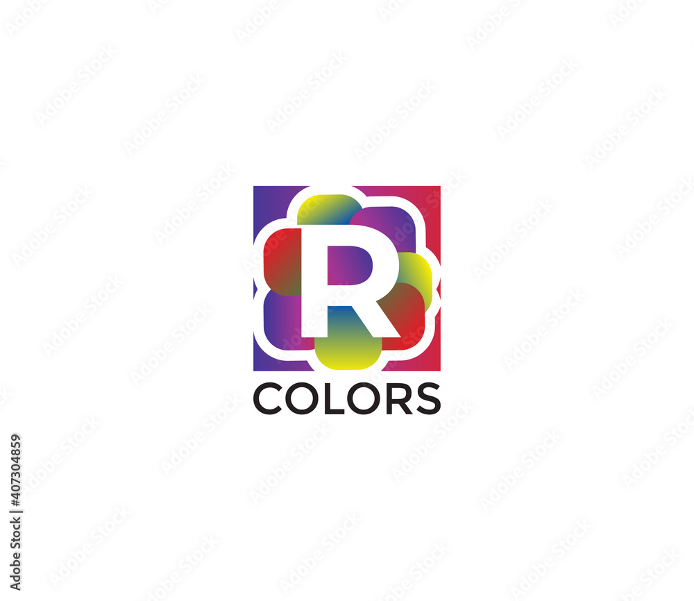 R Colors Company Business Logo Design Concept