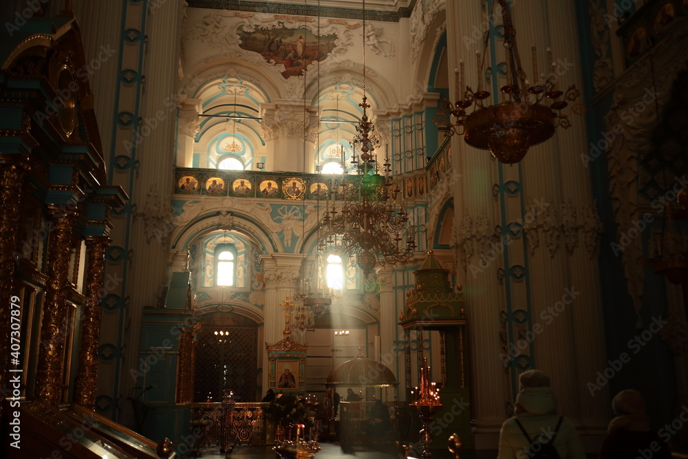 One of the Great Monasteries of Russia. New Jerusalem Monastery interior.