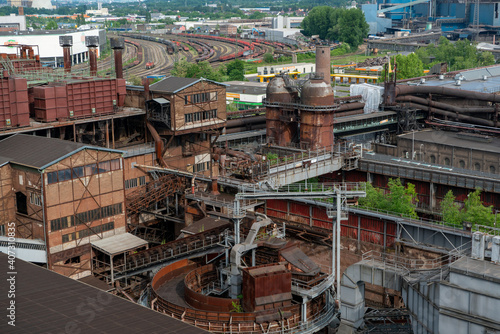 Industrial facilities of the World Heritage Site of the former ironworks for pig iron production Voelklingen Ironworks