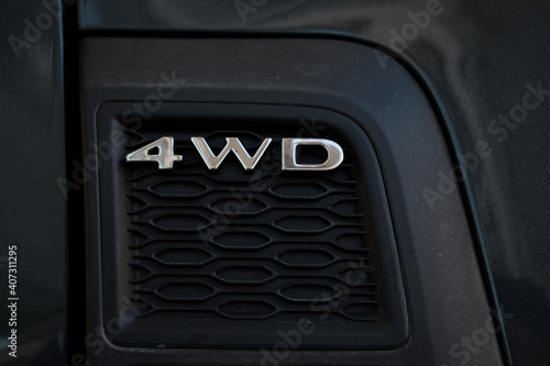 .Four wheel drive sign