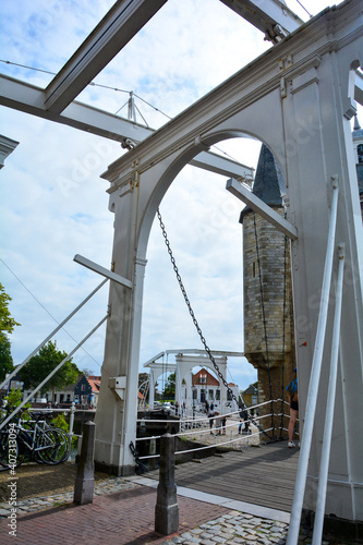 Drawbridge at Zuiderhaven in Zierikzee, Zeeland, Netherlands photo