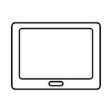 tablet device icon, line style