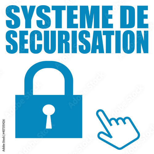 Logo système de sécurisation.
