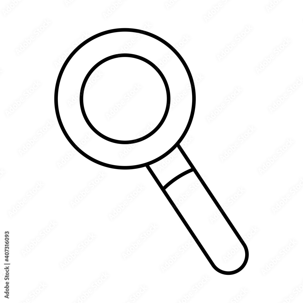 magnifying glass icon, line style magnifying glass icon, line style