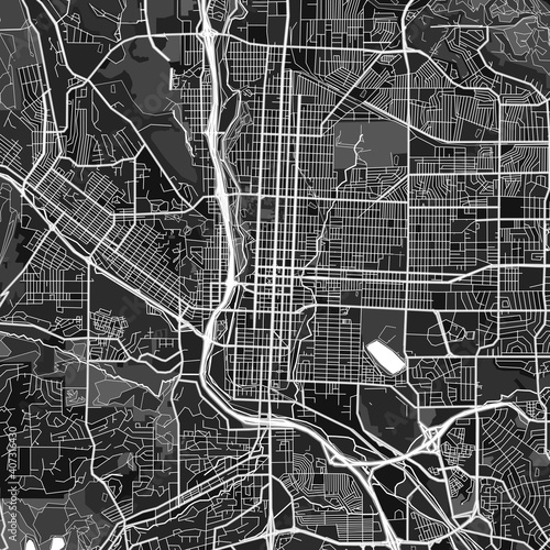 ColoradoSprings, UnitedStates dark vector art map photo