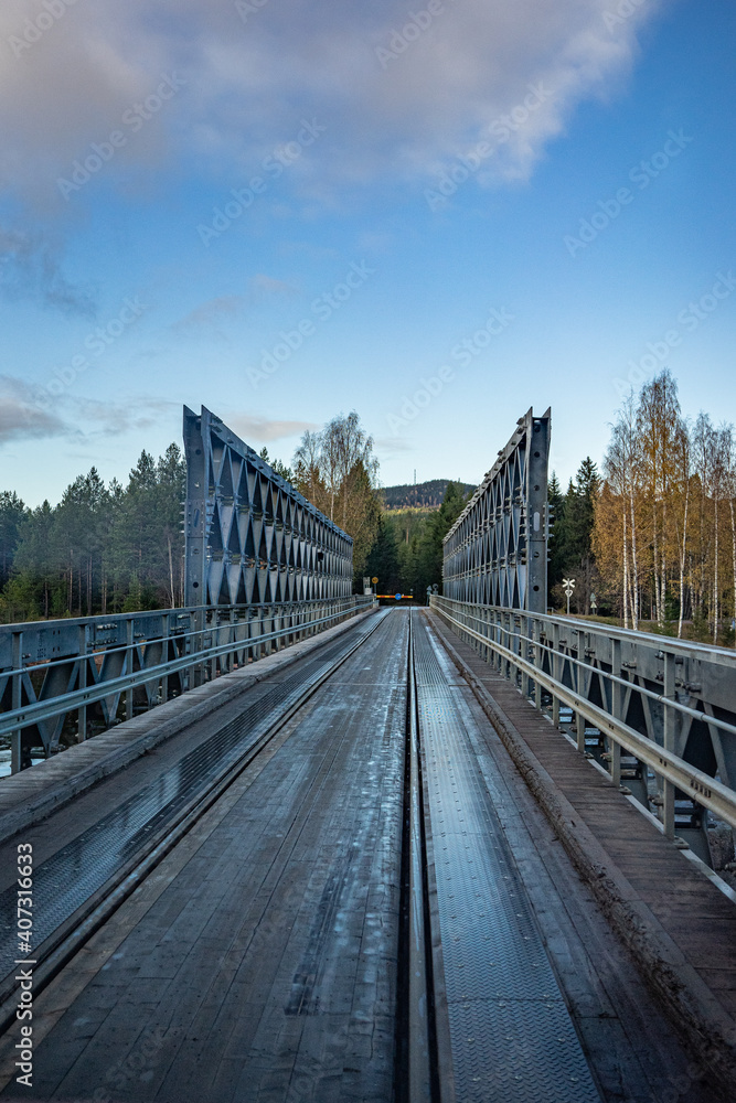 Bridge with train tracks on it in Sweden