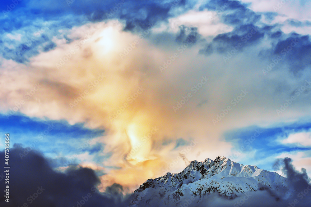 Fototapeta premium Landscape with Italian Alps.