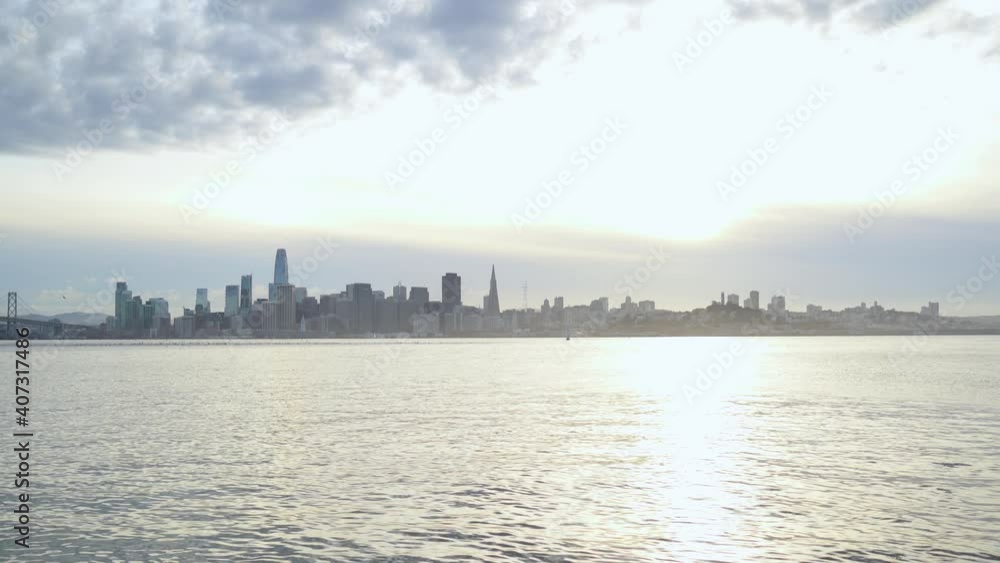 Beautiful sunset on the cityscape of San Francisco. Beautiful sunset on the cityscape of San Francisco.