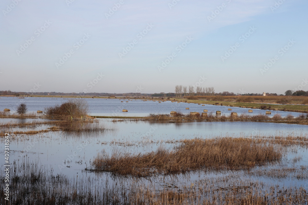 Flooding onto river floodplains