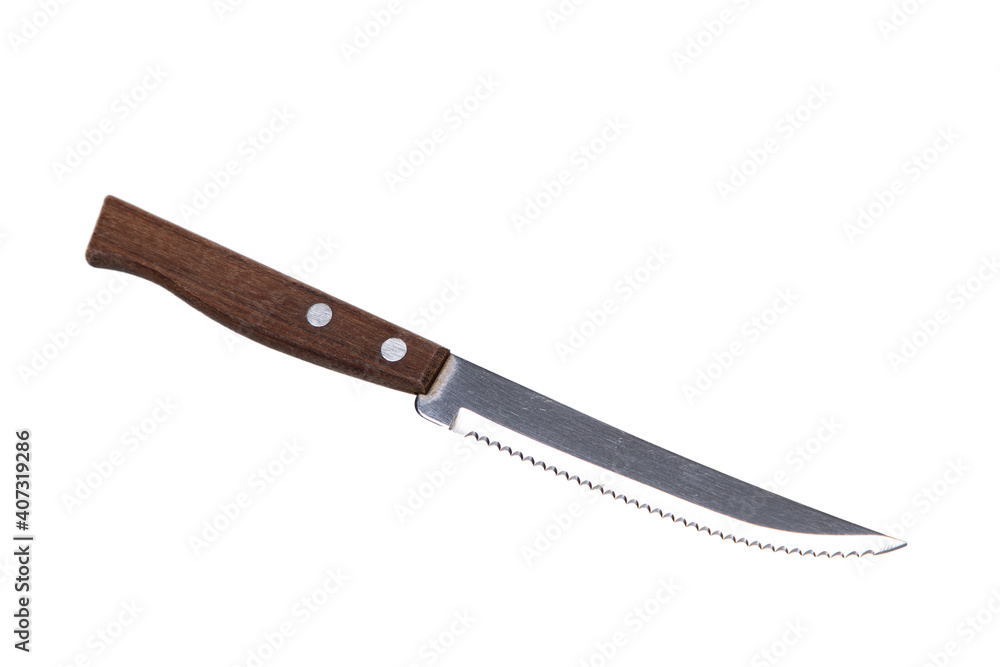 old kitchen knife on a white background old kitchen knife on a white background